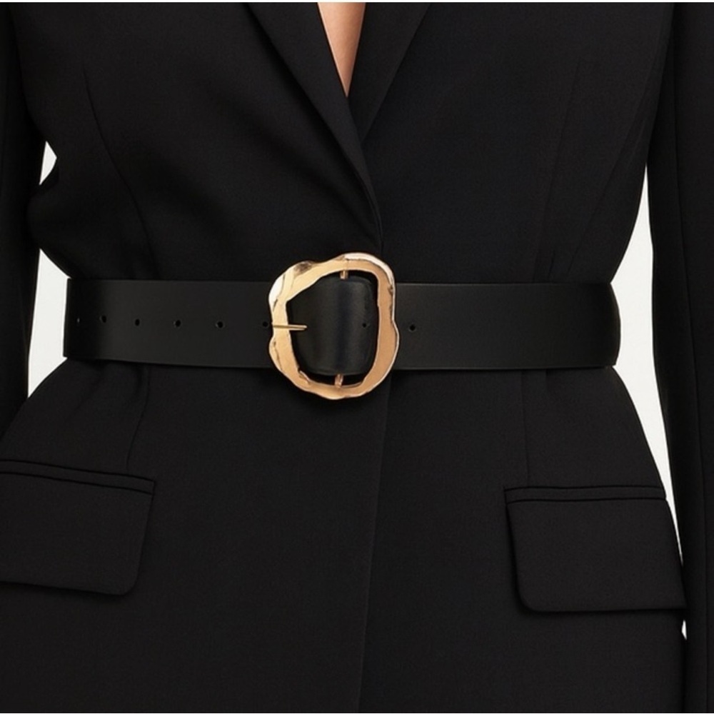 Gold Abstract Buckle Belt
